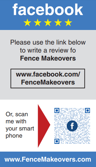 Fence Makeovers Testimonials qr code facebook