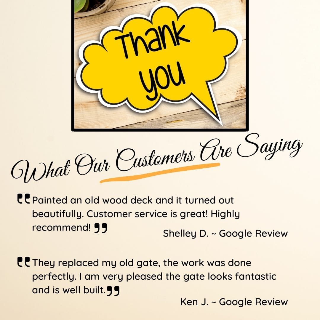 What Our Customers Are Saying 1-min Fence Makeovers Review from Google
