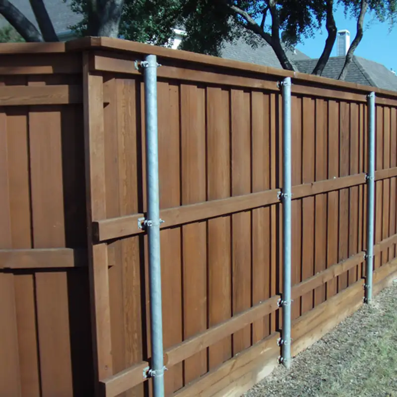 Fence Makeovers - Metal Fence Posts Installed