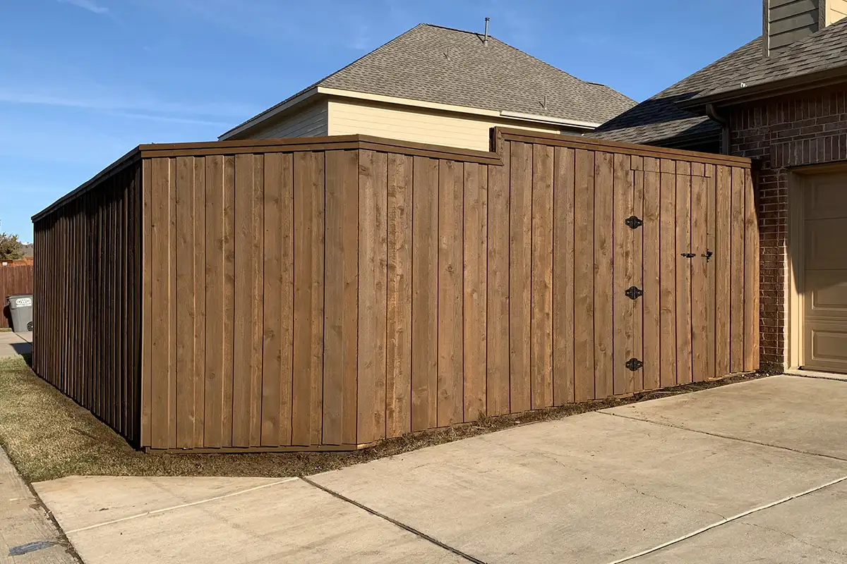 New Fence stained walnut